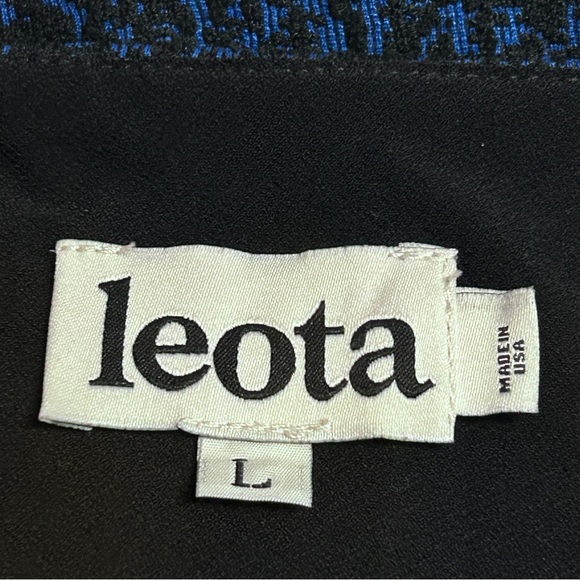 ⭐️Leota Stretch Jacquard-Jersey & Velvet Office Dinner Party Dark Blue Dress - Picture 10 of 12